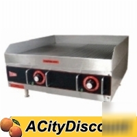 Electric griddle 24X24X13 heavy duty grooved / flat gr