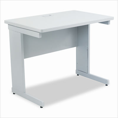 Modular corner worktable, 36W x 24D x 29H, gray