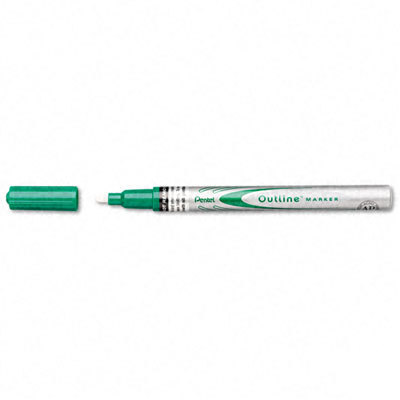 Pentel of america outline marker, medium point, green