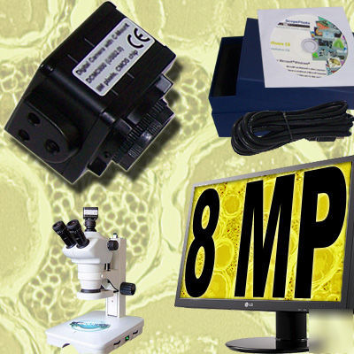 8.0 mp c-mount microscope pc eyepiece ocular camera mca