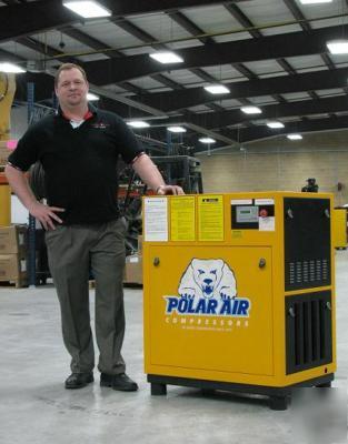 New eaton 7.5 hp, 1-phase rotary screw air compressor