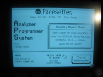 Pacesetter analyzer programmer system ii 