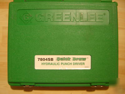 Greenlee 7804SB quick draw hydraulic punch driver set