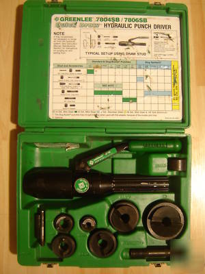 Greenlee 7804SB quick draw hydraulic punch driver set