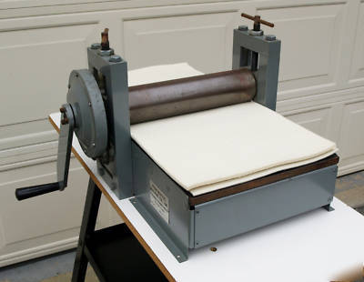 Sturges etching press with supplies