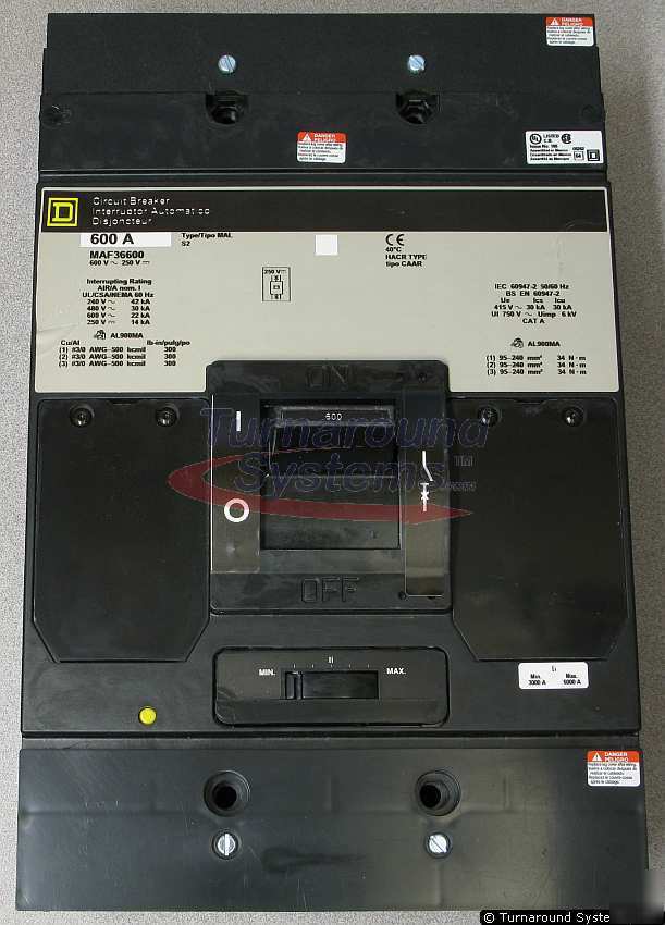 New square d MAP36600 circuit breaker, 600 amp, 