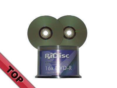 25 ridiscs dvd-r lightscribe discs, 4.7GB 16X,ver 1.2