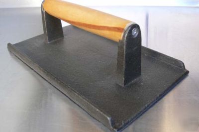 New 6 steak weight 9X5 bacon press commercial cast iron 