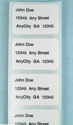1,000 printed address labels: 1 1/2 x 1 inches