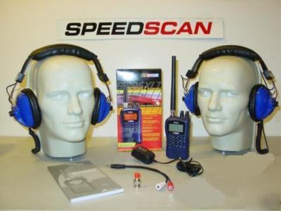 Nascar uniden BC95XLT dual racing scanner headset combo