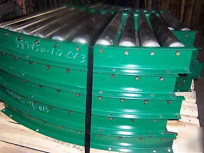 Rapistan gravity roller conveyor curve tappered roller