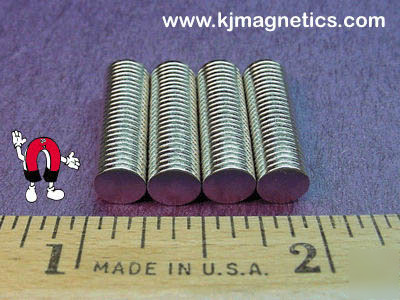 100 neodymium magnet discs 1/4