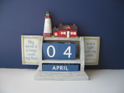 Lighthouse perpetual desk calendar by dayspring