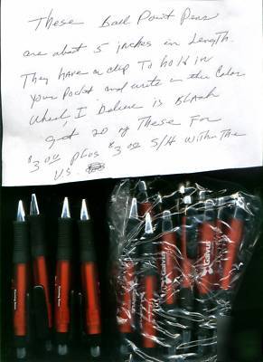 New lot sale of (20) ball point pens loc.109X
