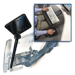 New weber knapp articulating tray keyboard clamp mouse