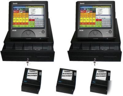 Sps-2000 cash register 2 sps-2000, 3 printers & 2 draws