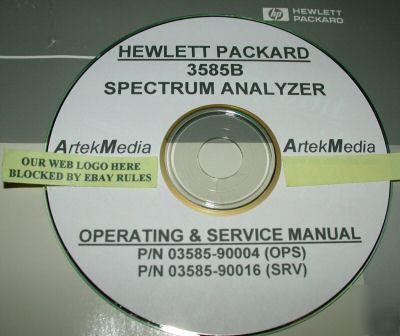 Hp 3585B service & operating manuals (3 volumes)