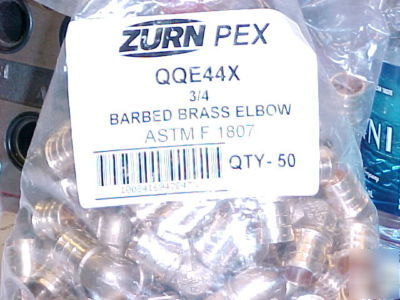 New 50 zurn pex fittings 3/4