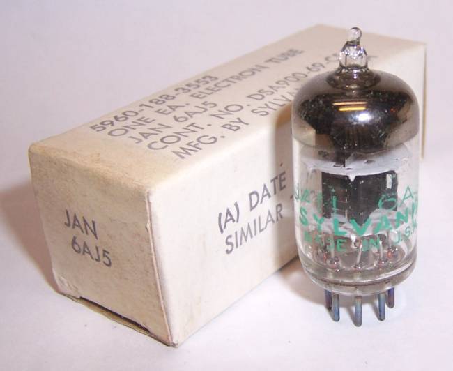 New jan sylvania 6AJ5 ham radio receiver tube