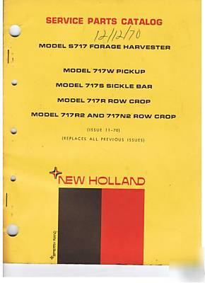 New holland service parts catalog forage harvester
