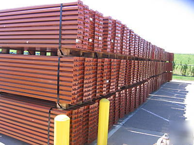 5 sections teardrop pallet rack / 40' run / 16' tall