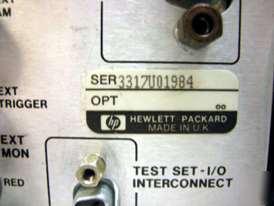 Hp 8753C network analyzer - calibrated