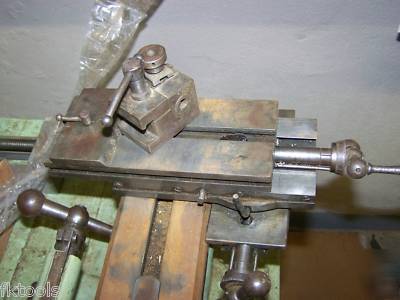 Metal bench lathe older belt driven step pulley 