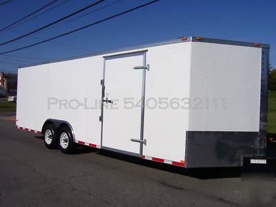 2010 8.5 x 24 v-nose enclosed cargo/motorcyle trailer