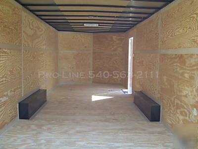 2010 8.5 x 24 v-nose enclosed cargo/motorcyle trailer