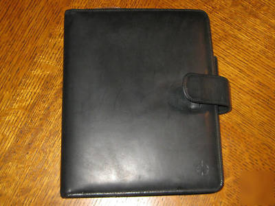 Franklin covey planner binder black leather classic