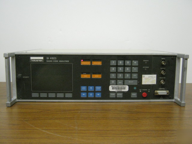 Wavetek SI4923 radio code analyzer
