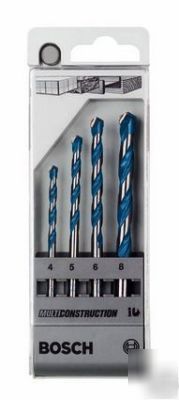 Bosch 2608595362 set of 4 multi construction drill bits