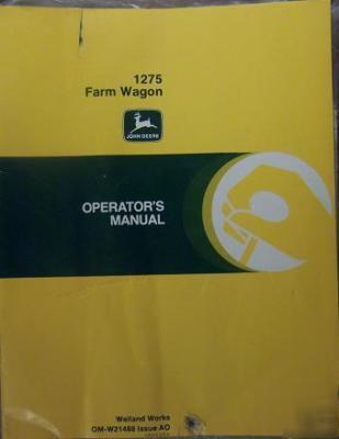 John deere 1275 farm wagon gear operator's manual