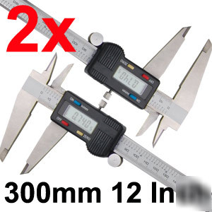 2X 12 inch lcd digital caliper vernier gauge micrometer