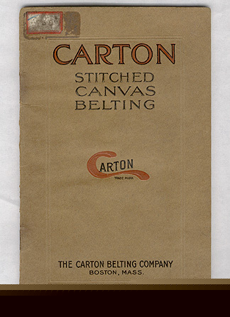 Carton company canvas belting trade catalog 1914 boston