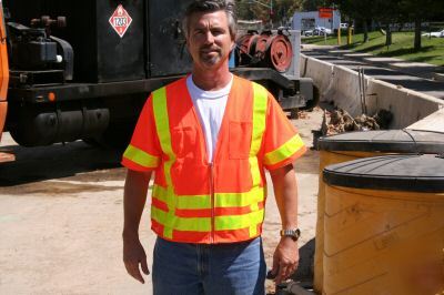 Qty 2- reflective class 3 orange vests with sleeves 