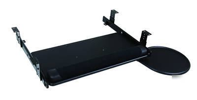 Keyboard tray sliding drawer system w/mouse tray