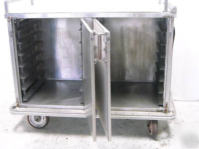 6 ss catering carts 14 full size trays each 