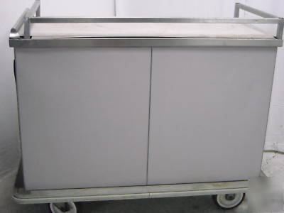 6 ss catering carts 14 full size trays each 