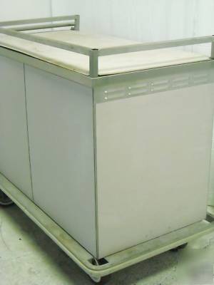 6 ss catering carts 14 full size trays each 