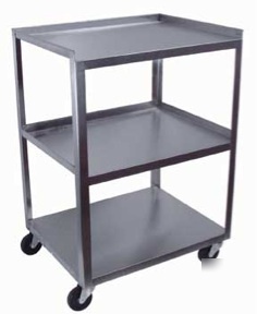 New cart, stainless, 3 shelf, 21 in. blemish , 16X21