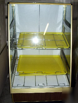 3' bakery display case baked cookie pastry chocolate