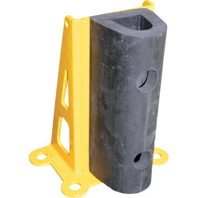 Cast rack & wall guard w/rubber bump 18H 5 1/2W opening
