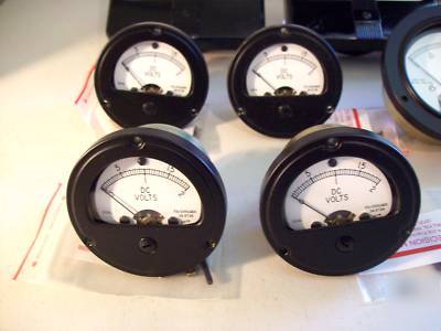 Lot panel meters meter simpson ideal phaostron 9 pcs. 