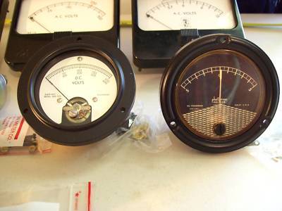 Lot panel meters meter simpson ideal phaostron 9 pcs. 