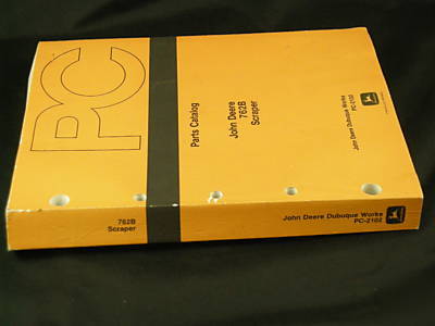 John deere 762B scraper service parts catalog manual