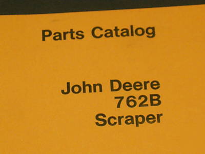 John deere 762B scraper service parts catalog manual