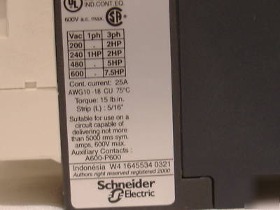 Schneider electric telemecanique LC1D09BL contactor