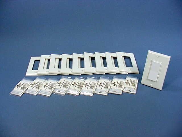 10 leviton white decora rocker switch color change kits