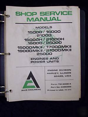 Allis chalmers engine & power unit service manual